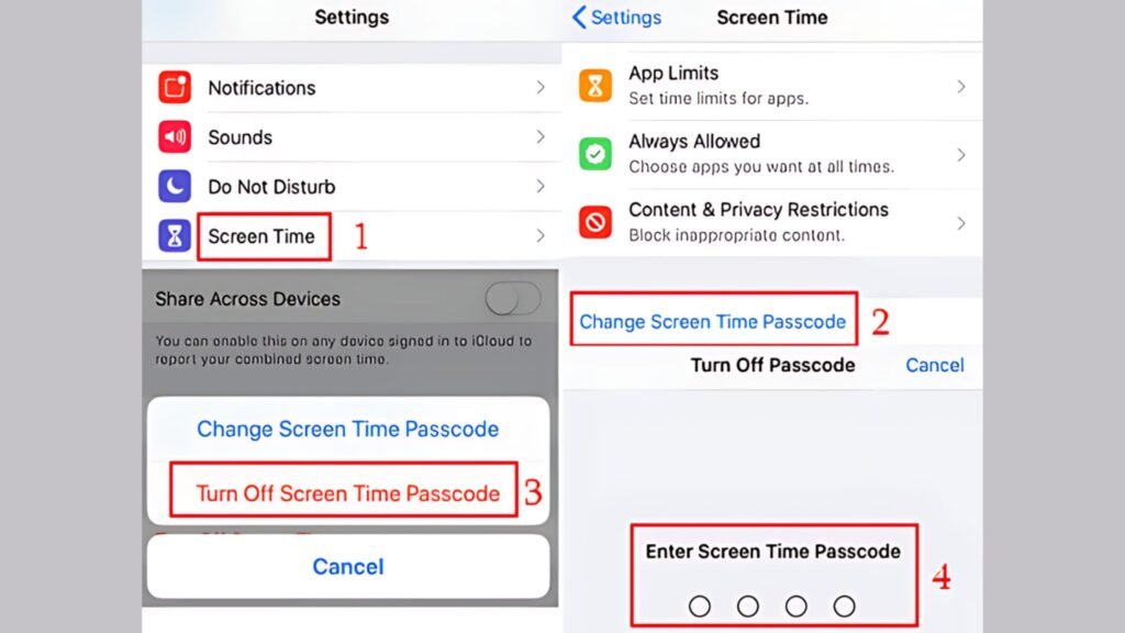 Steps To Disable Screen Time Passcode