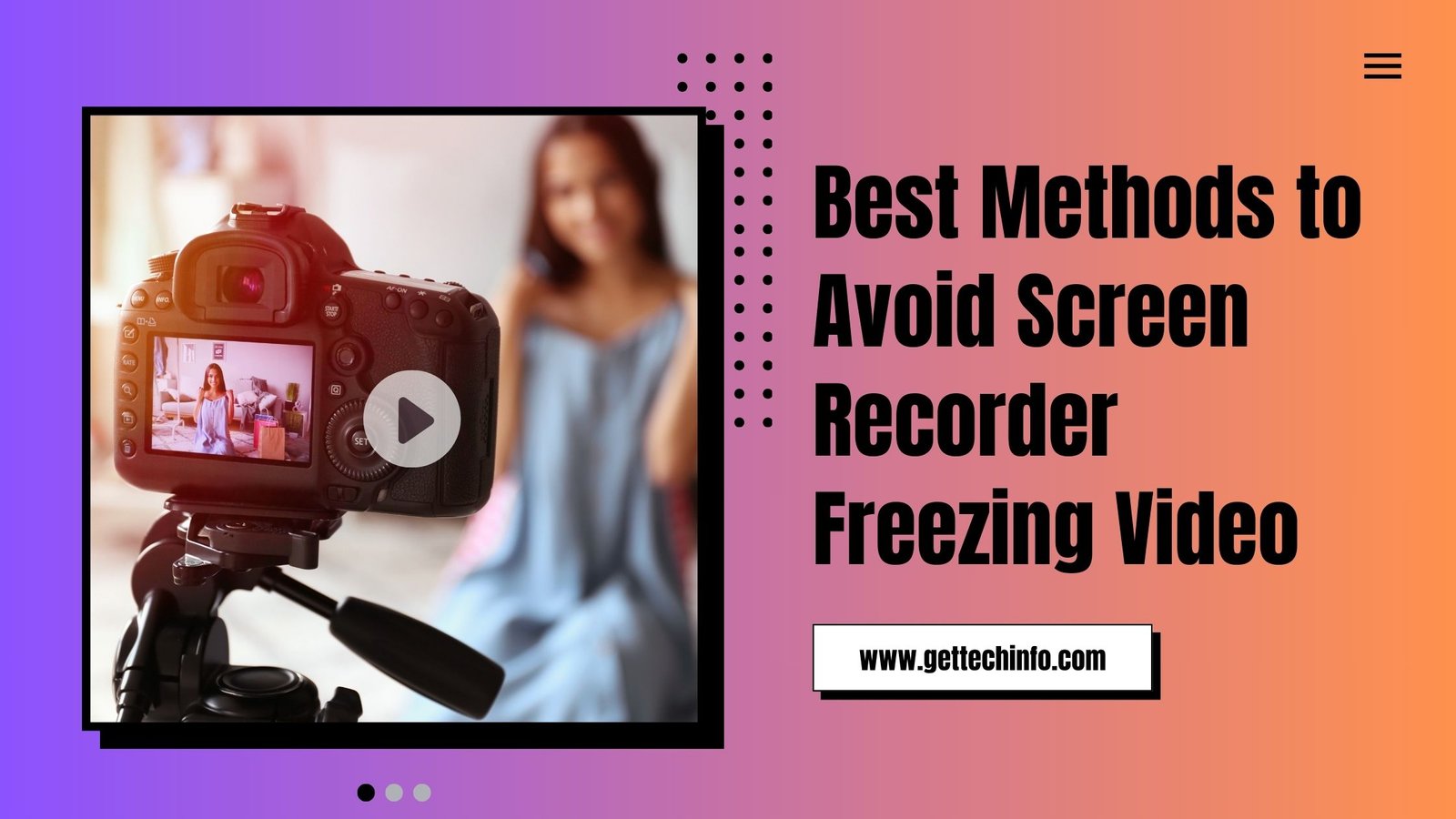 Screen Recorder Freezing Video