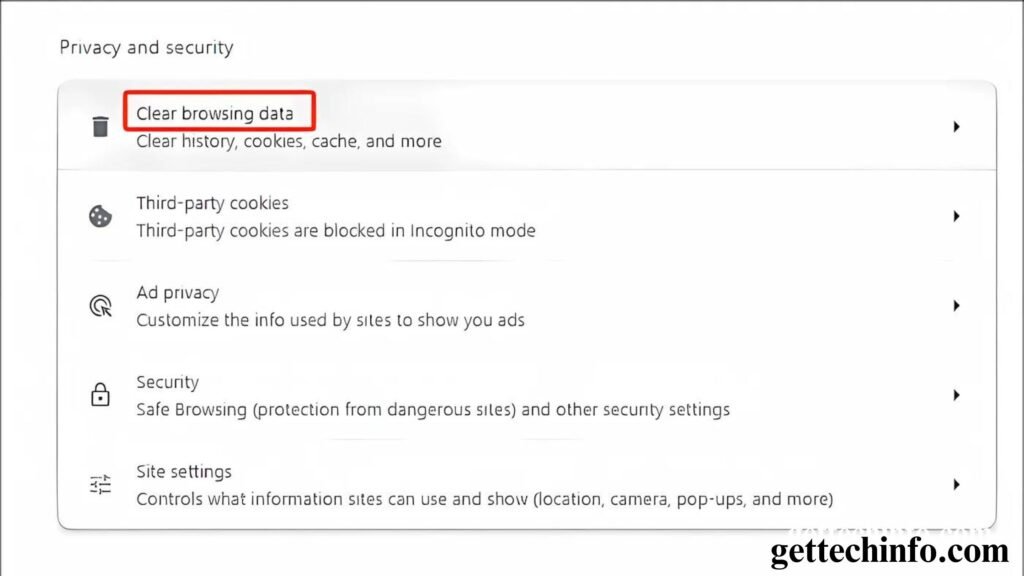 Clear Browsing Data