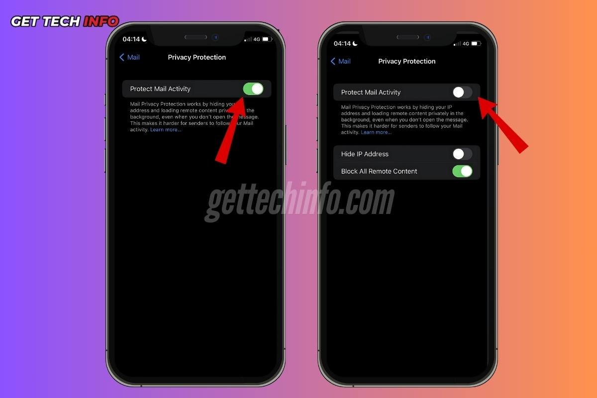 Disable The “Mail Privacy Protection” Settings in iphone