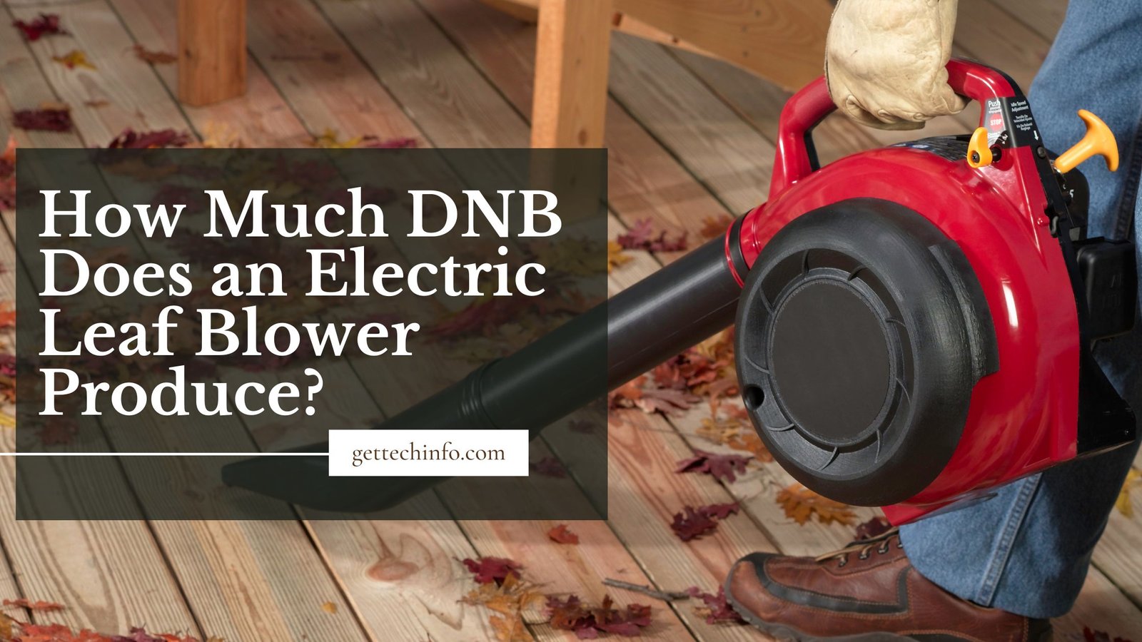 How Much DNB Does an Electric Leaf Blower Produce?