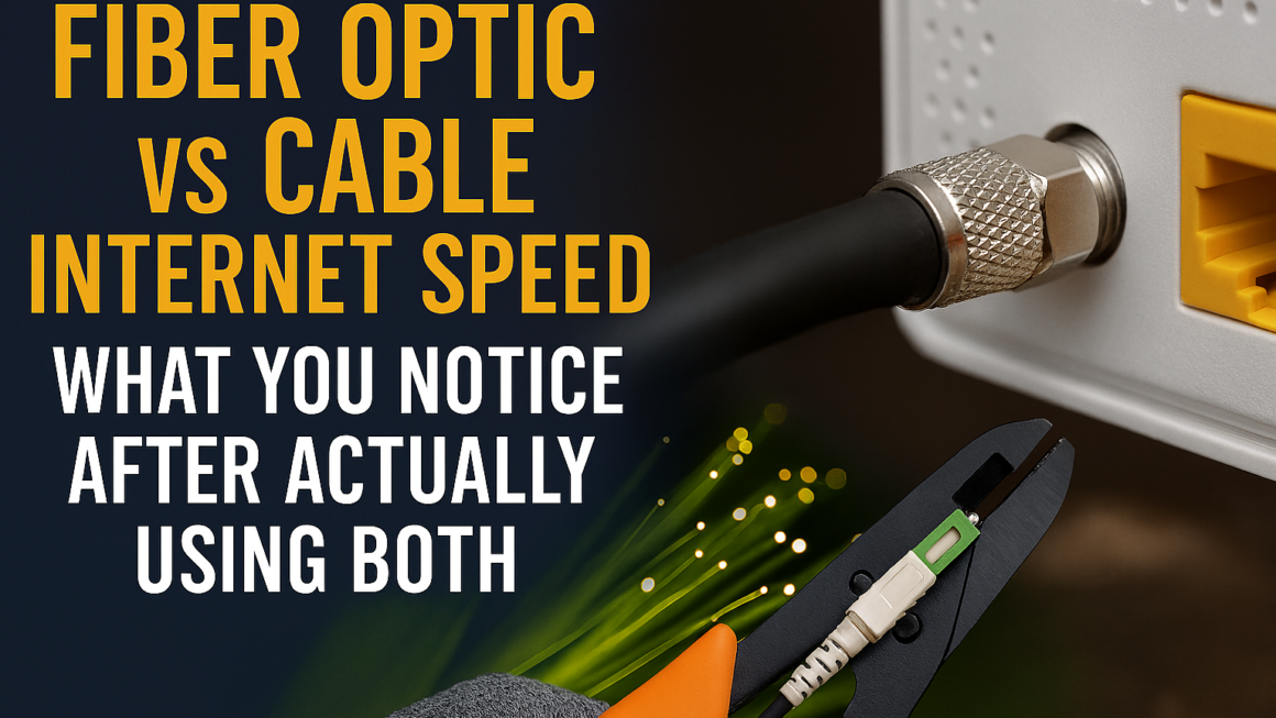 Fiber Optic vs Cable Internet Speed: What You Notice After Actually Using Both