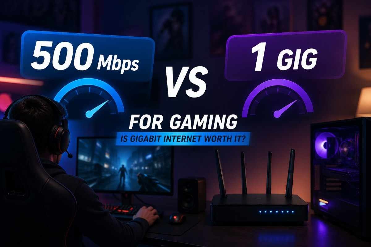 500 Mbps vs 1 Gig internet speed comparison for gaming