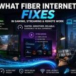 Fiber internet improving gaming, 4K streaming, and remote work performance with lower latency and stable speeds.