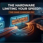 Old WiFi 5 router limiting a 500 Mbps internet connection, reducing real gaming speeds to 150–200 Mbps.