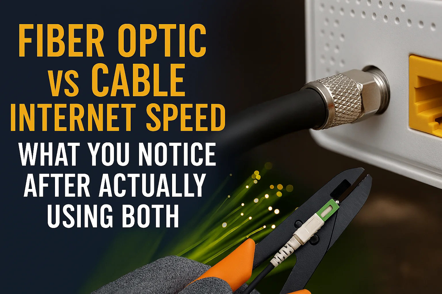 fiber optic vs cable internet speed comparison
